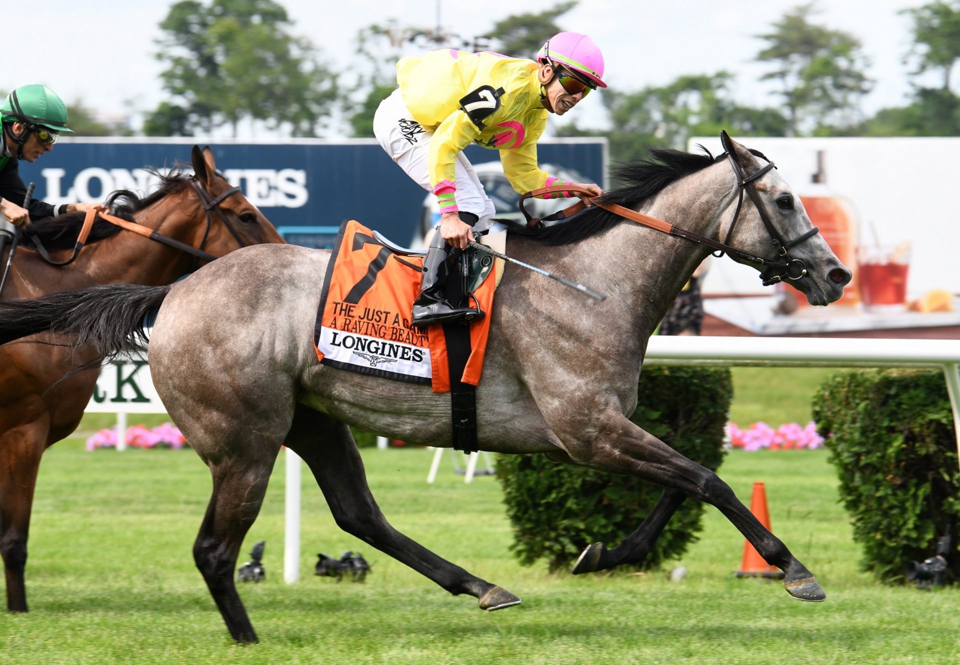 A Raving Beauty (Mastercraftsman) winning the G1 Just A Game Stakes