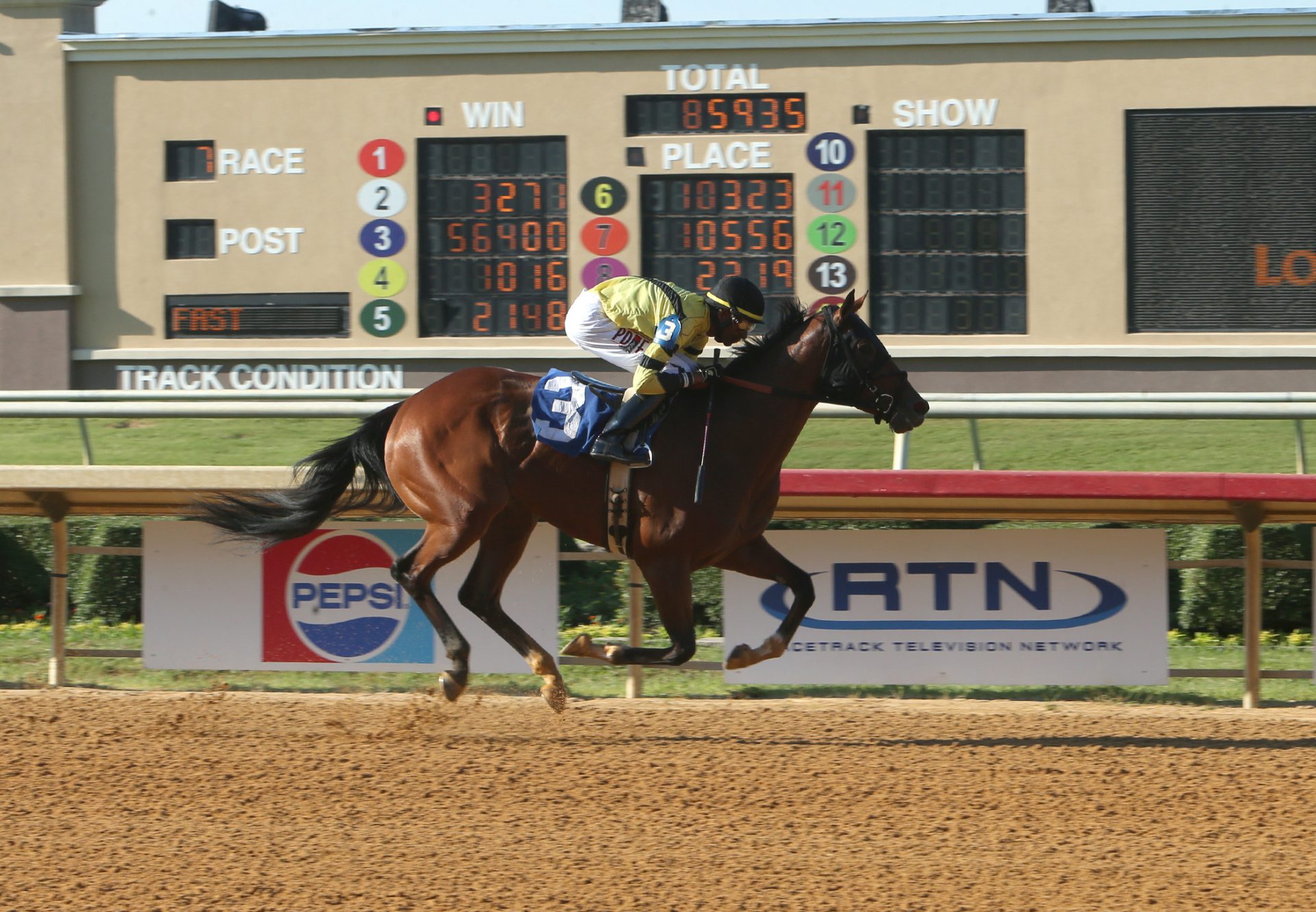 Always inthe Munny (Munnings) wins the Listed Bara Lass at Lone Star Park
