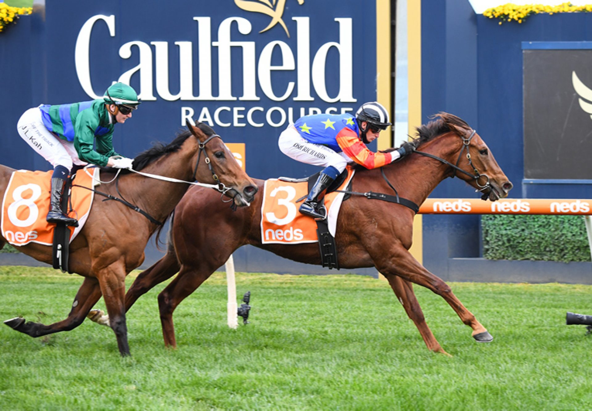 Bella Nipotina (Pride Of Dubai) winning at Caulfield