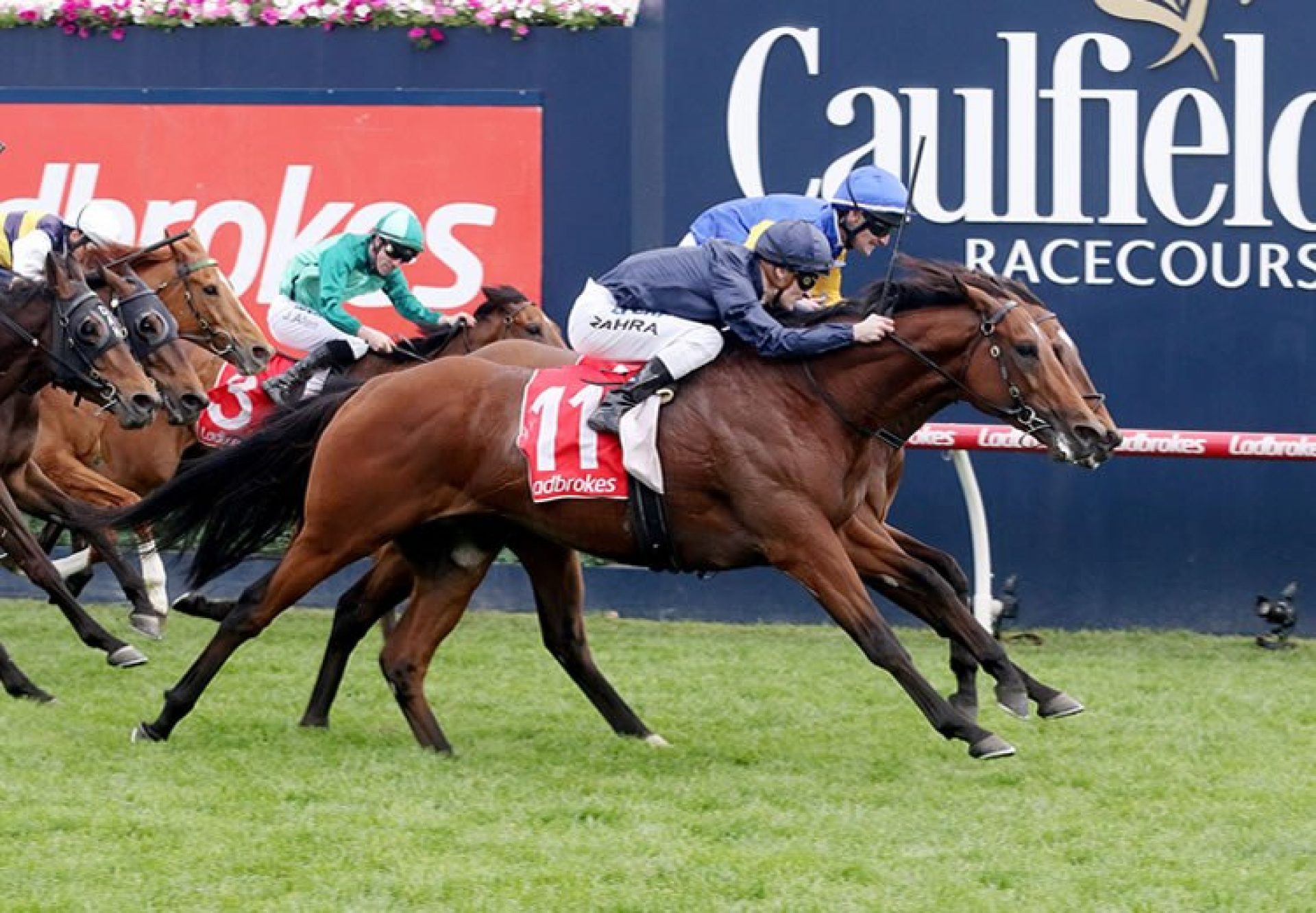 Cape Of Good Hope (Galileo) winning the Gr.1 Caulfield Stakes at Caulfield