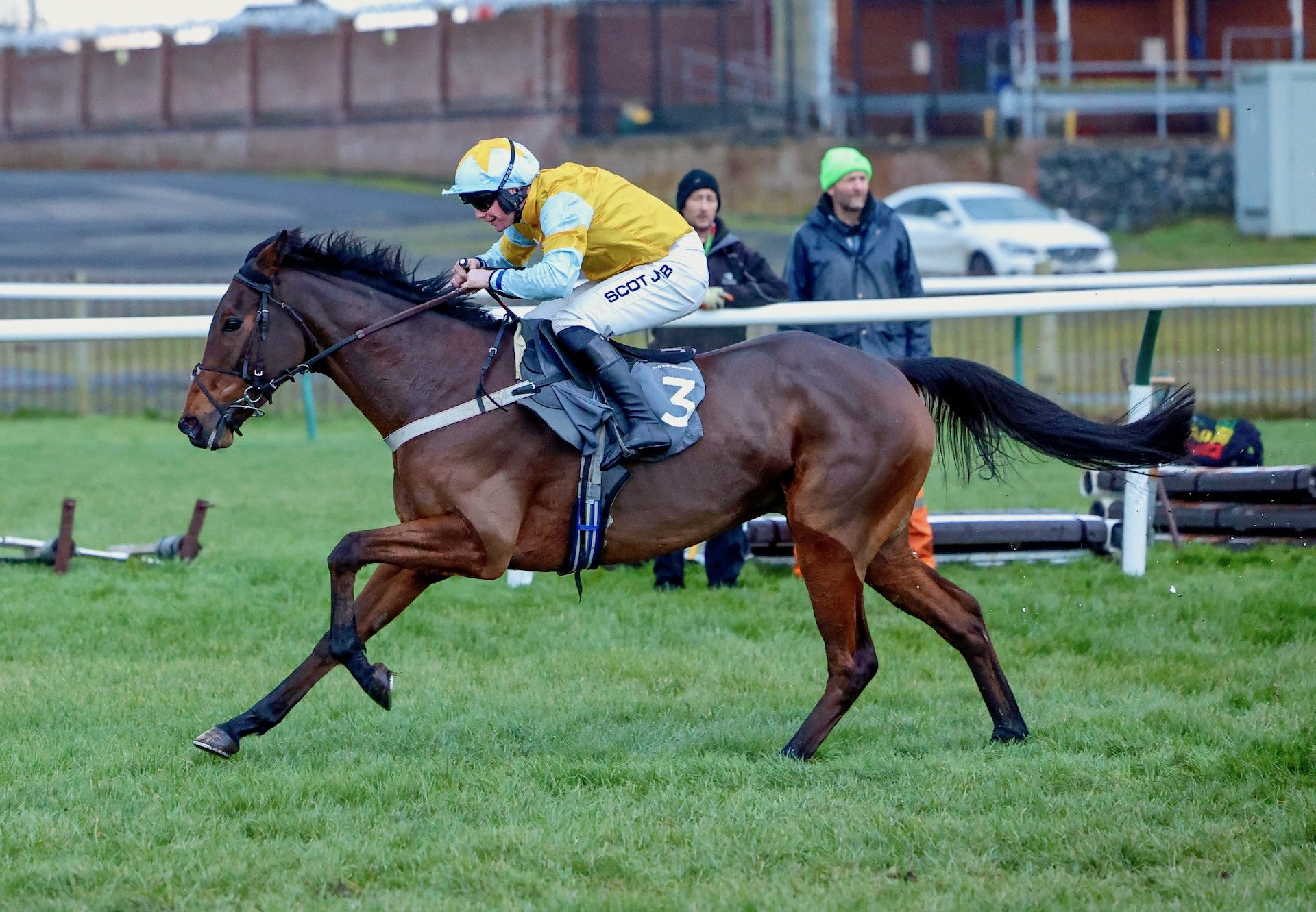 Choosethenews (Getaway) Wins The Novices Hurdle At Ayr