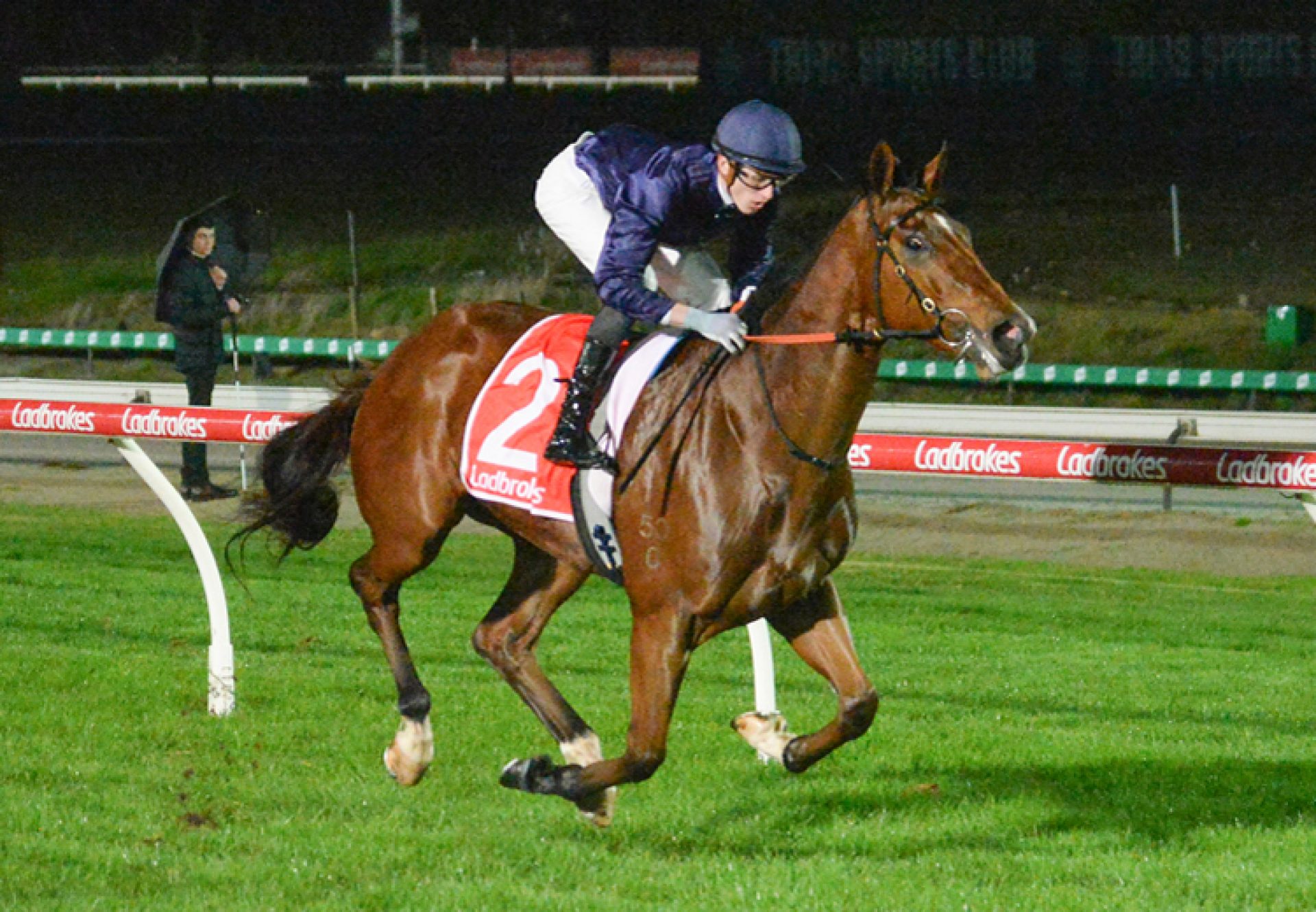 Clavadatsch (Justify) winning at Cranbourne