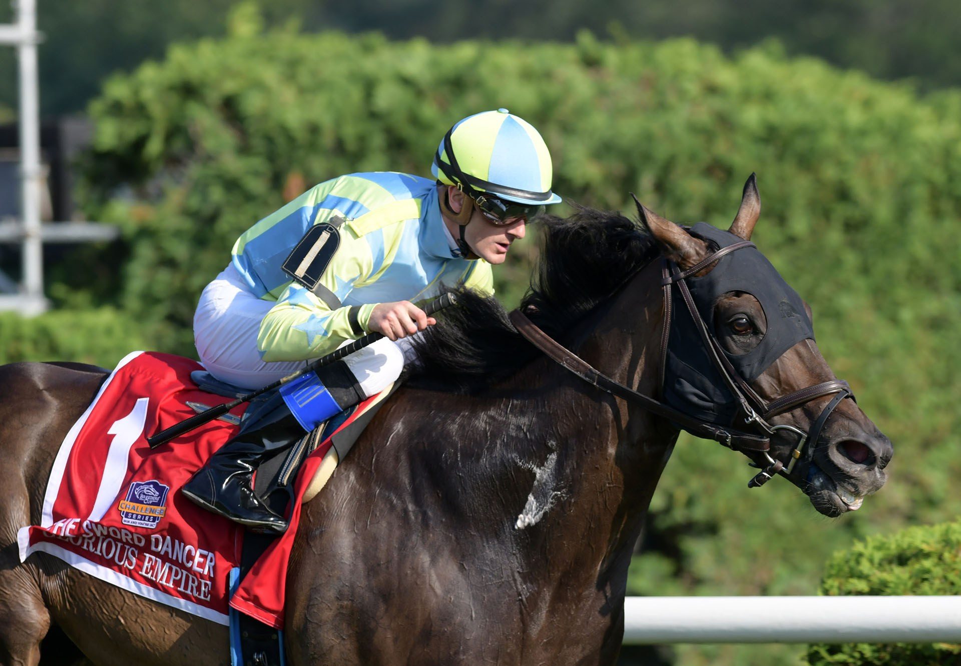 Glorious Empire (Holy Roman Emperor) winning the G1 Sword Dancer Stakes at Saratoga