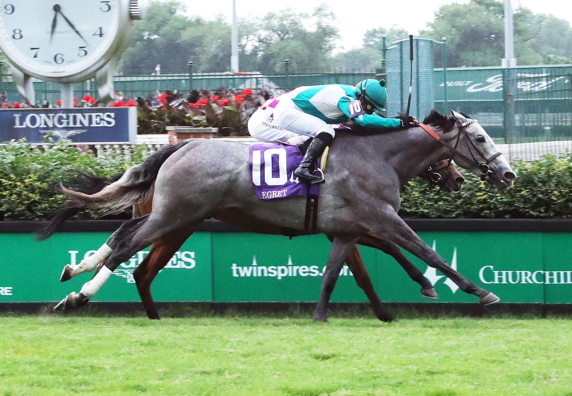 Harveys Lil Goil (American Phaorah) wins the G3 Regret Stakes at Churchill Downs