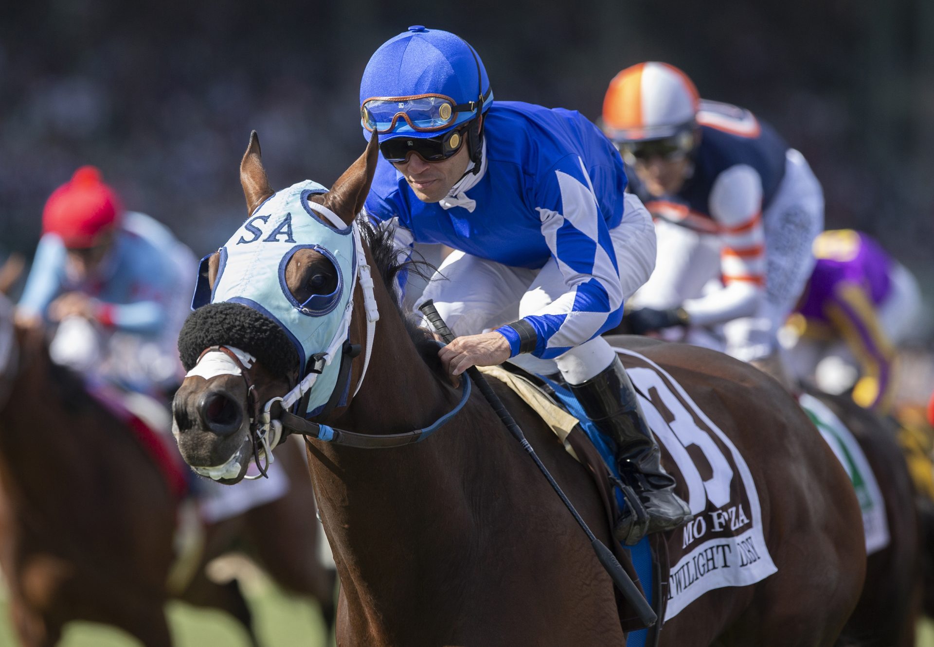 Mo Forza (Uncle Mo) winning the Gr.2 Twilight Derby at Santa Anita