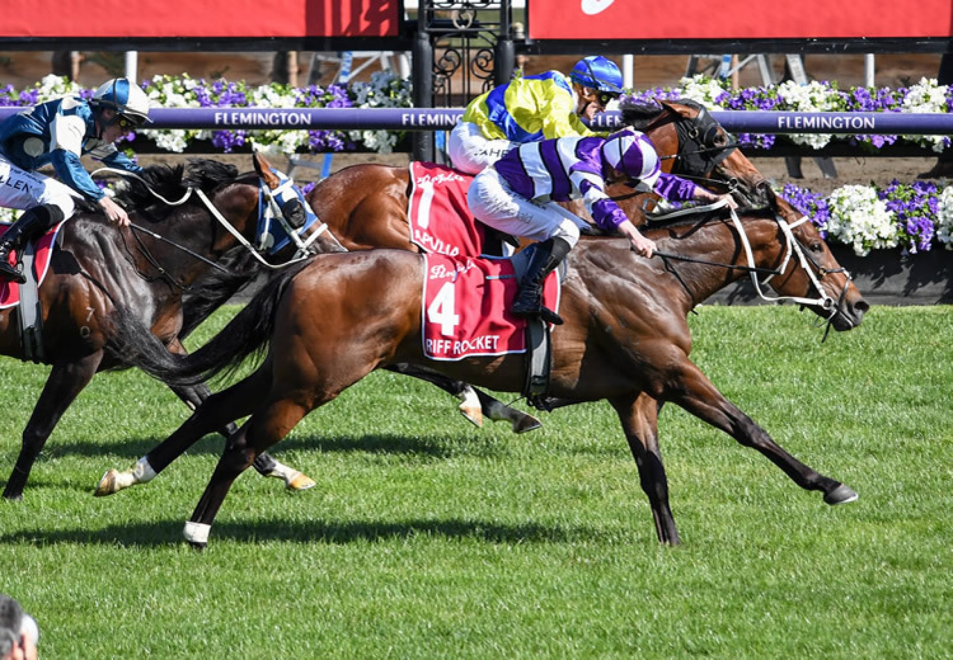 Riff Rocket (American Pharoah) wins the Gr.1 Victoria Derby at Flemington