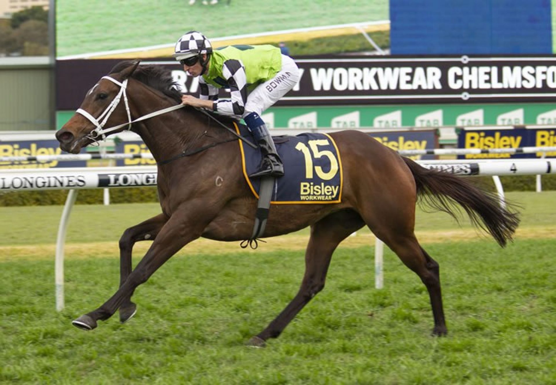 Unforgotten (Fastnet Rock) winning the G2 ATC Chelmsford Stakes at Randwick