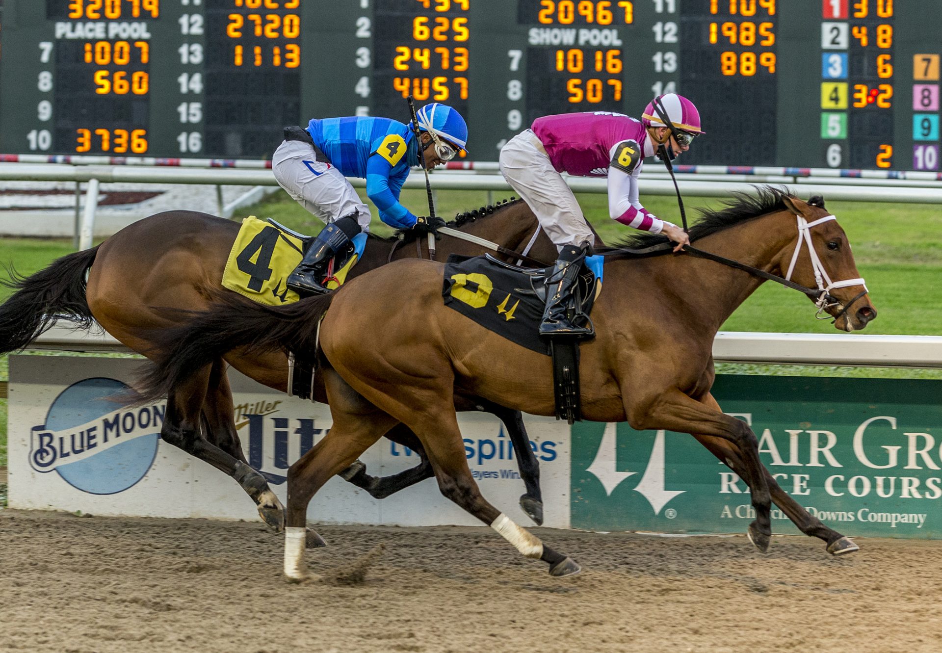 War Falcon (Air Force Blue) Wins Maiden At Fair Grounds