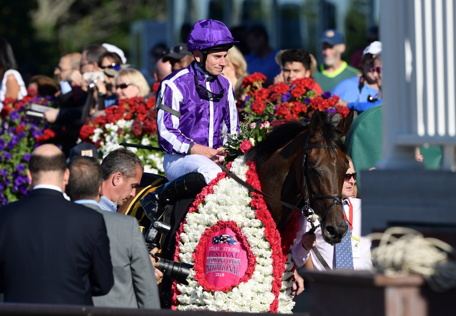 Athena (Camelot) after winning the G1 Belmont Oaks