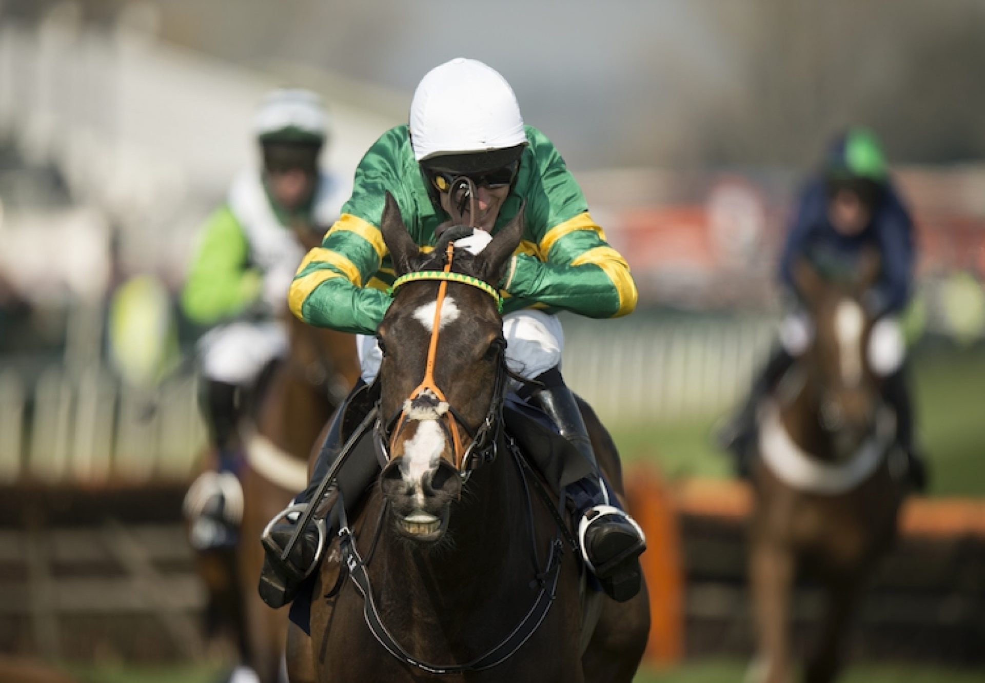 Jezki (Milan) winning the G1 Aintree Hurdle at Aintree