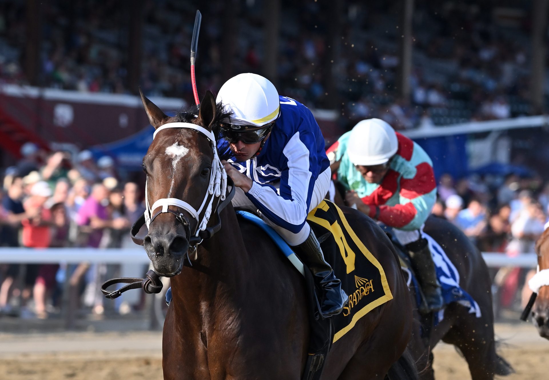Mo Strike (Uncle Mo) winning the Gr.3 Sanford Stakes at Saratoga
