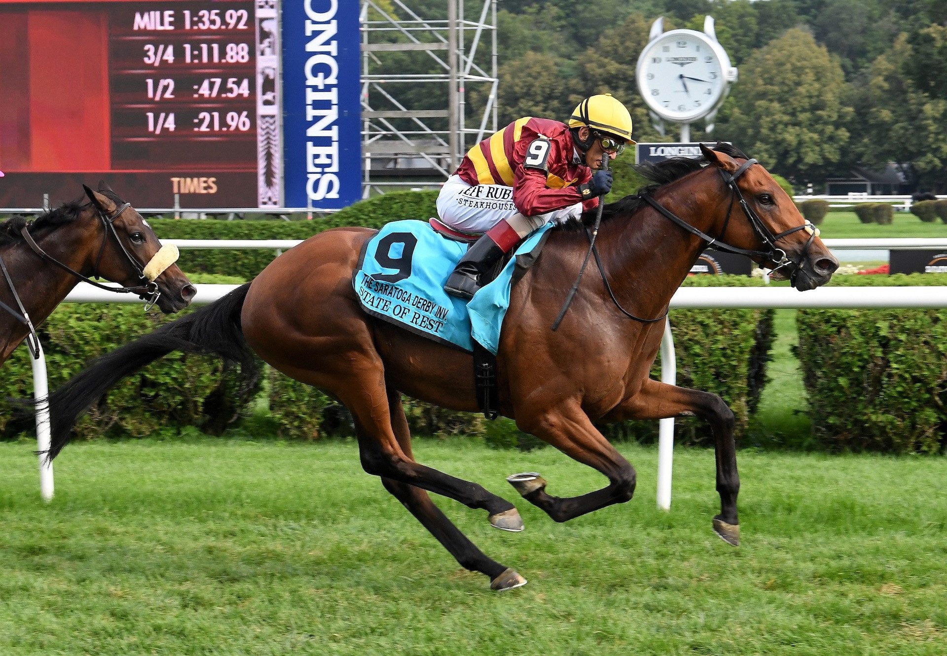 State Of Rest (Starspangledbanner) wins The Saratoga Derby at Saratoga