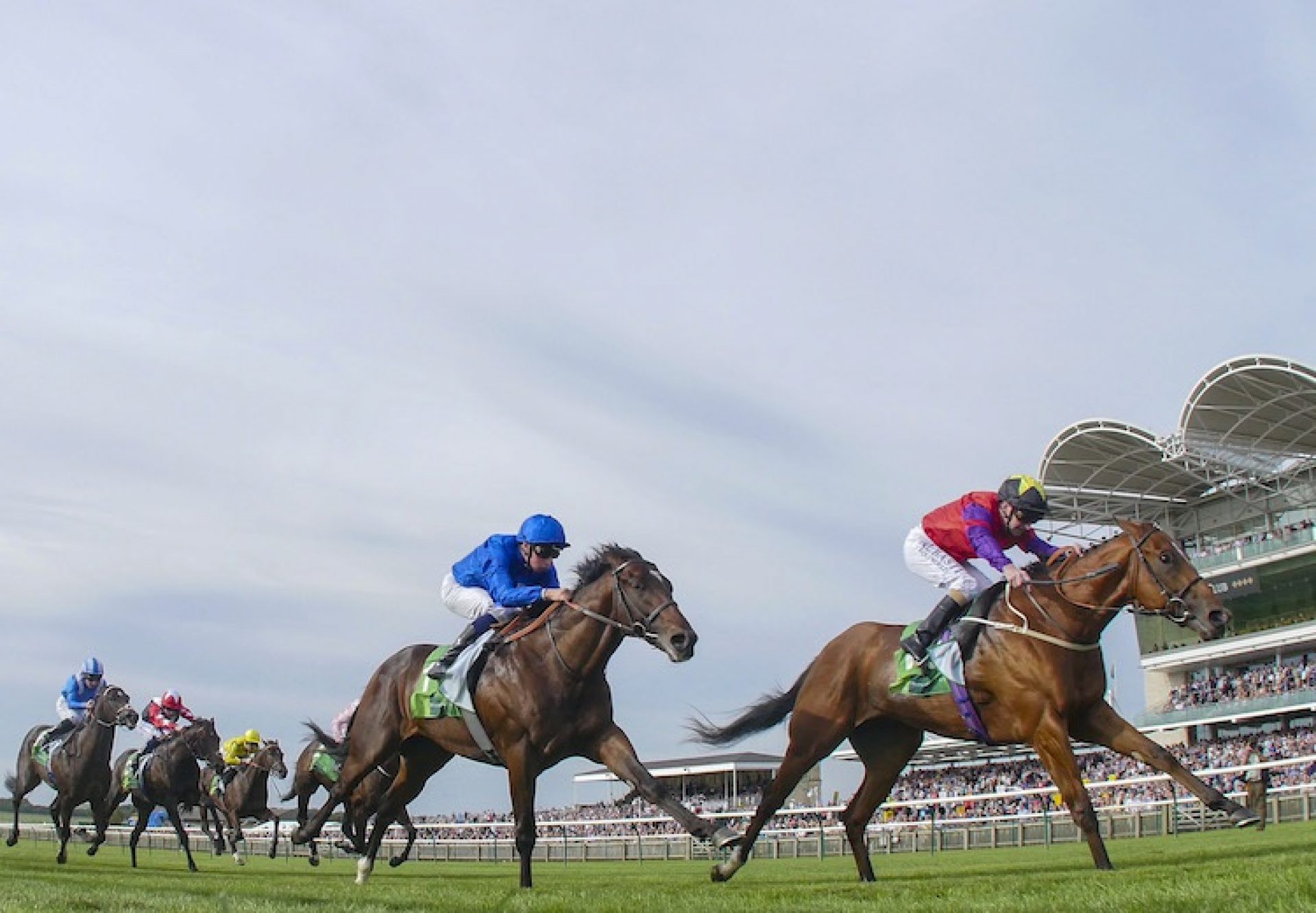 The Last Lion (Choisir) winning the G1 Middle Park Stakes at Newmarket