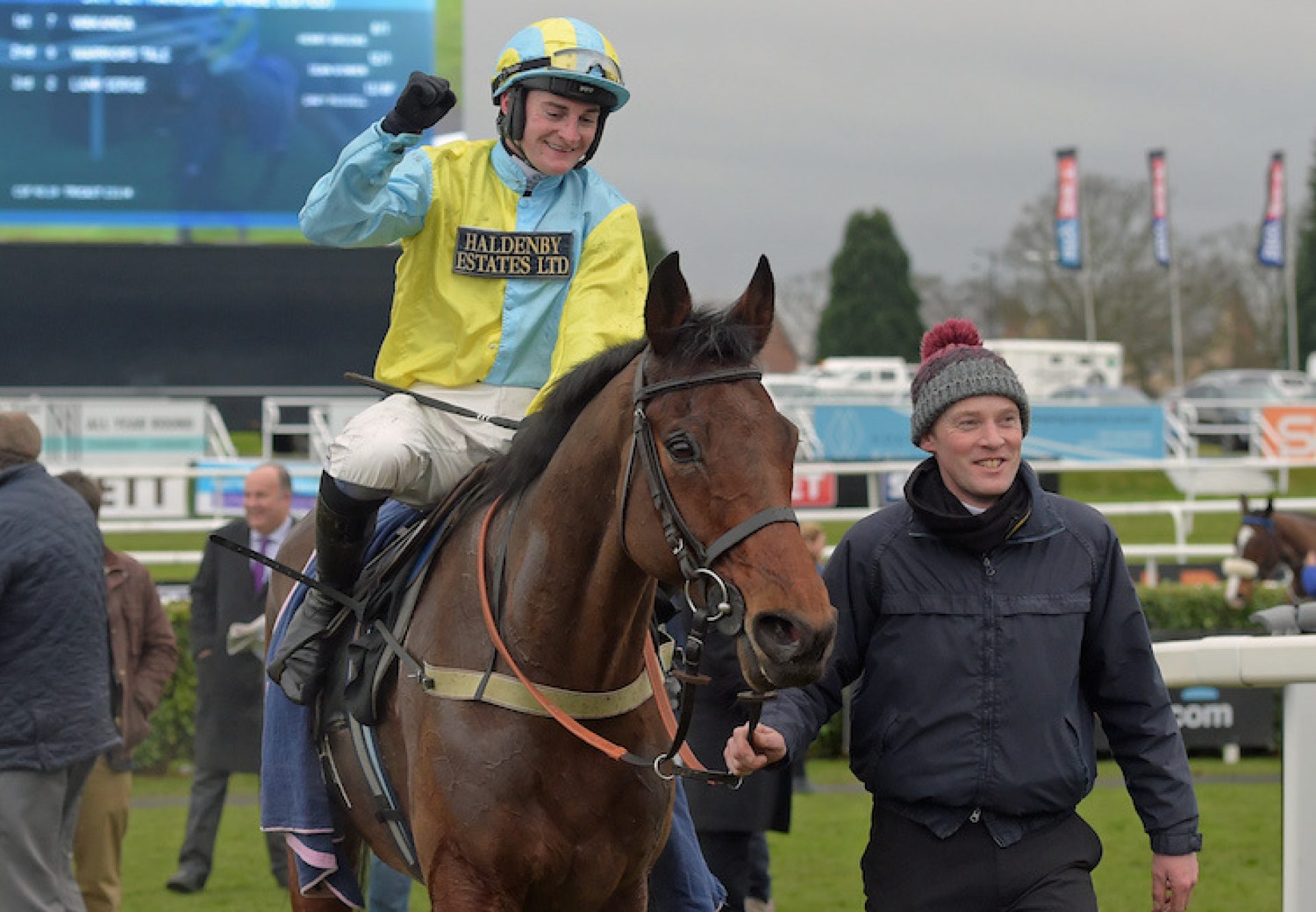 Wakanda (Westerner) after winning the Listed Sky Bet Chase at Doncaster