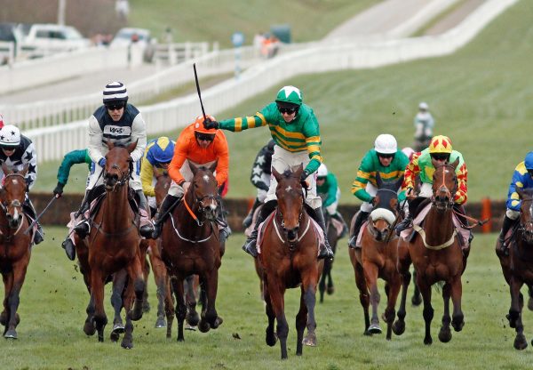 Aramax (Maxios) winning the Gr.3 Fred Winter Hurdle at Cheltenham