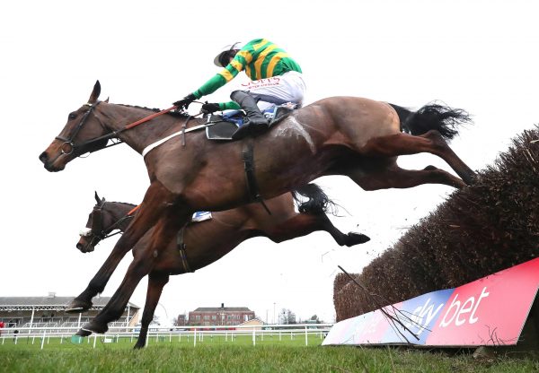 Ok Corral (Mahler) winning the Listed Chase at Doncaster