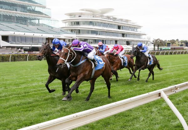 Ranch Hand (Fastnet Rock) winning the Listed Poseidon Stakes at Flemington