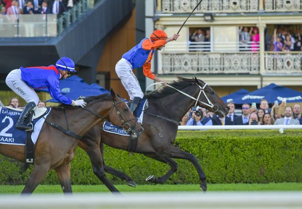 Think It Over (So You Think) winning the Gr.1 Queen Elizabeth Stakes at Ranwick
