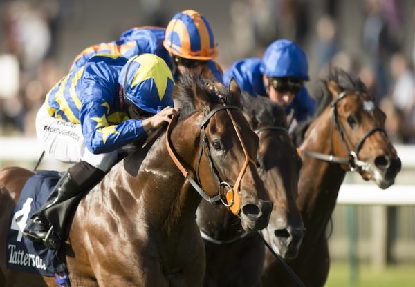 Larchmont Lad (Footstepsinthesand) winning the G3 Tattersalls Stakes at Newmarket