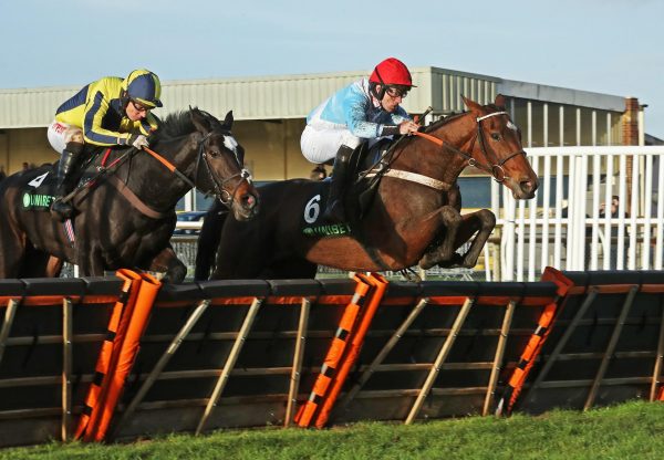 Verdana Blue (Getaway) winning the Gr.2 Elite Hurdle at Wincanton