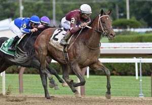 Epicenter winning the Gr.3 Jim Dandy Stakes at Saratoga